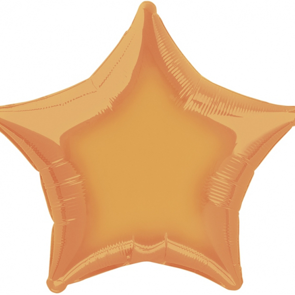 50cm Star Foil Balloon Orange
