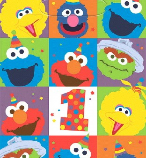 Elmo Turns One Plastic Loot Bags 8PK