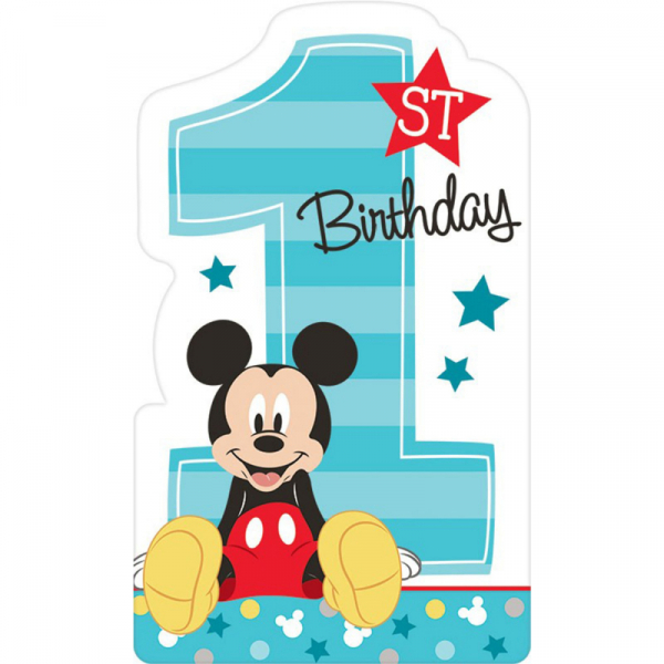 Mickey Fun To Be One Postcard Invitations 8PK