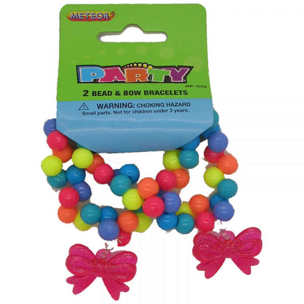 Bead Bow Bracelets 2PK