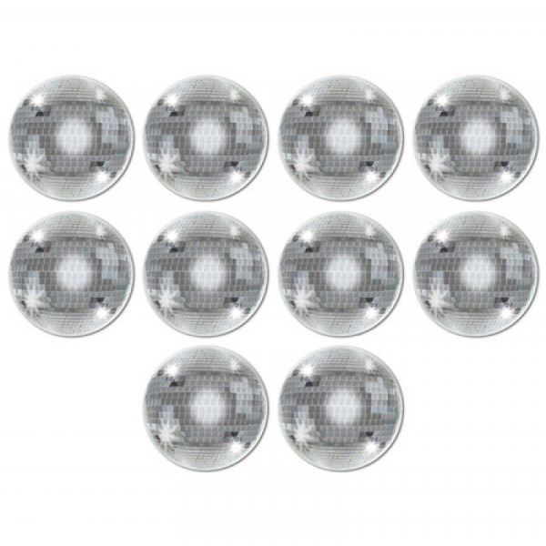 Disco Balls Mini Cutouts 10PK