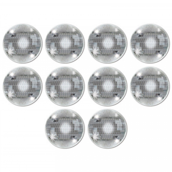 Disco Balls Mini Cutouts 10PK