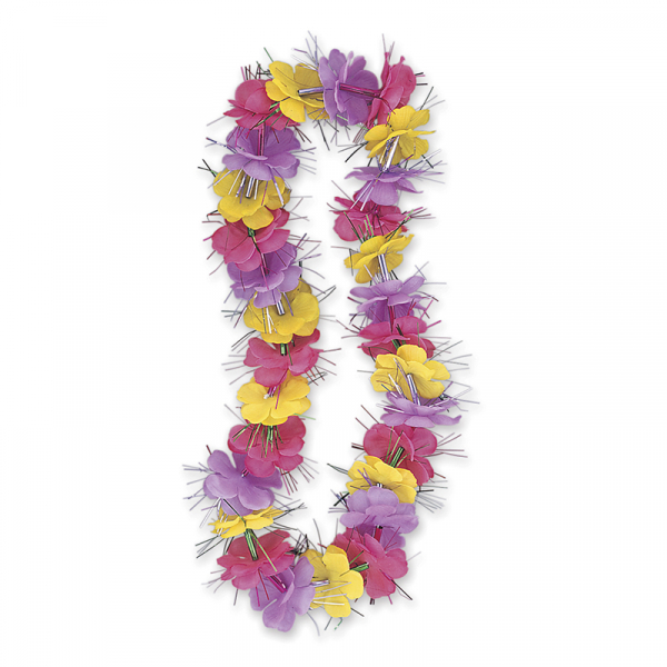 Luau Dazzle Lei Lavender Pink Lime