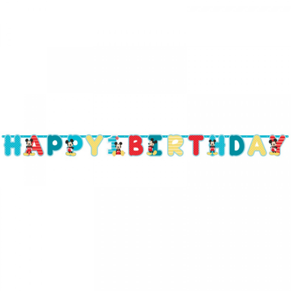 Mickey Fun To Be One Jumbo Letter Banner Kit 2PK