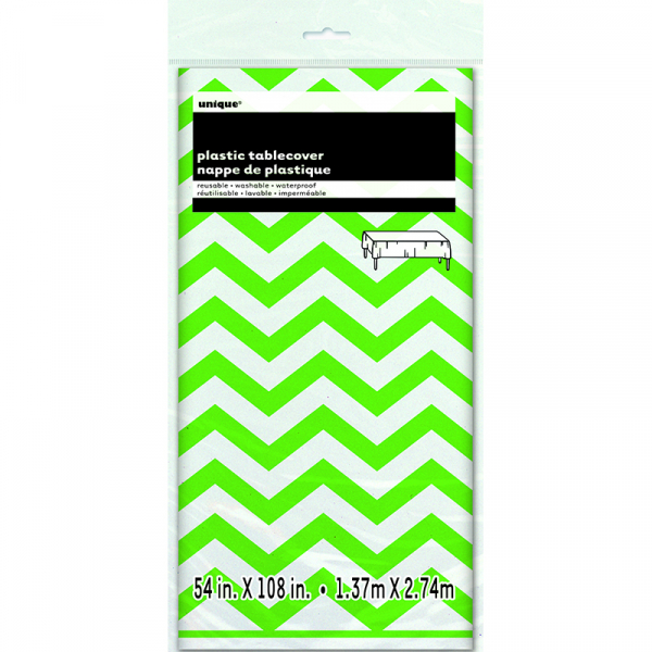 Chevron Tablecover Lime Green