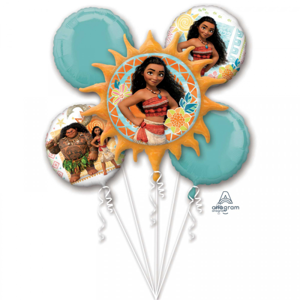 Moana Foil Balloon Bouquet 5PK