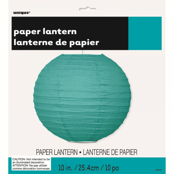 Round Lantern 25cm Teal