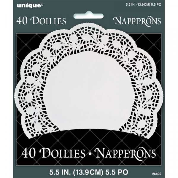 14cm White Doilies 40PK