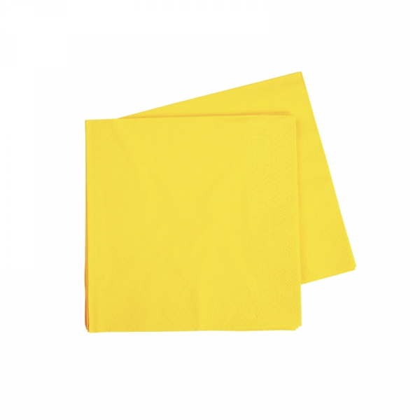 Five Star Cocktail Napkin 25cm Canary Yellow 40PK