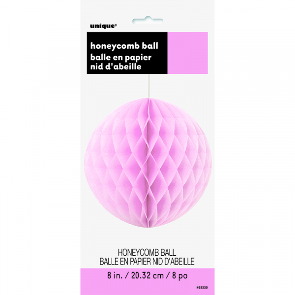 Hanging Honeycomb Ball 20cm Pastel Pink