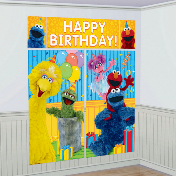 Sesame Street Scene Setter Wall Decorations Kit 5PK