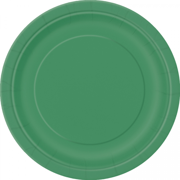 Paper Around Plates 23cm - Dark Green 8PK