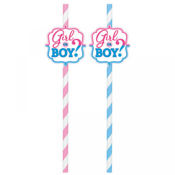 Girl or Boy? Straws - Paper