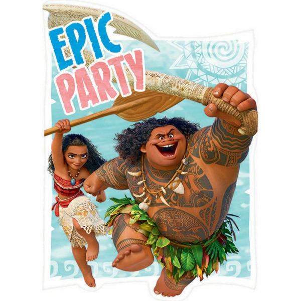 Moana Invitations 8PK