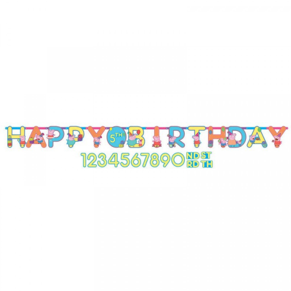 Peppa Pig Jumbo Add-An-Age Letter Banner