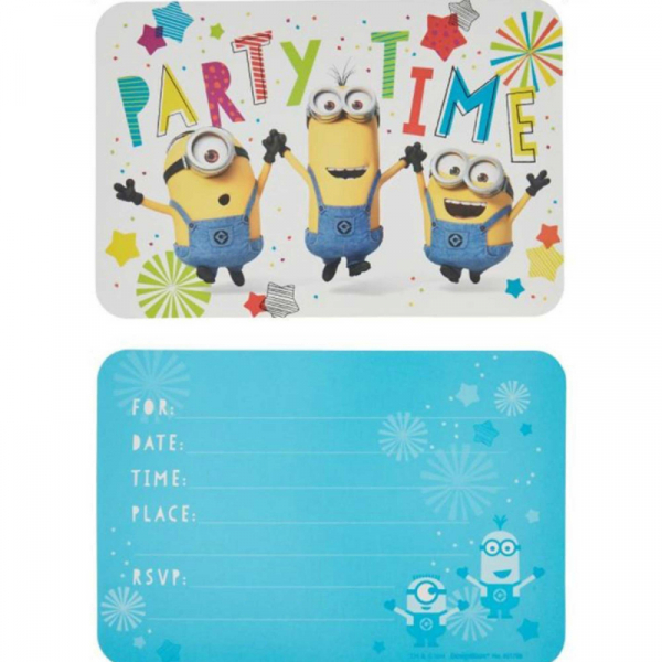 Despicable Me Postcard Invitations 8PK