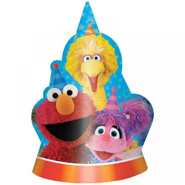 Sesame Street Shaped Cardboard Hats 8PK