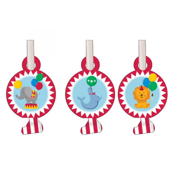 Circus Time Blowouts With Medallions 8PK