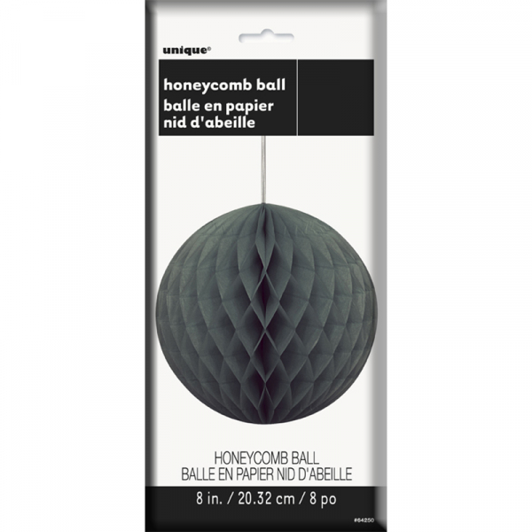 Hanging Honeycomb Ball 20cm Black