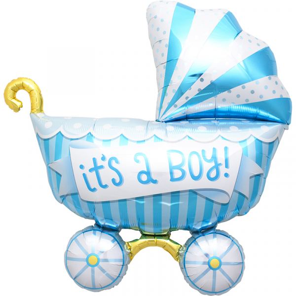 102cm It's A Boy Buggy Foil Balloon