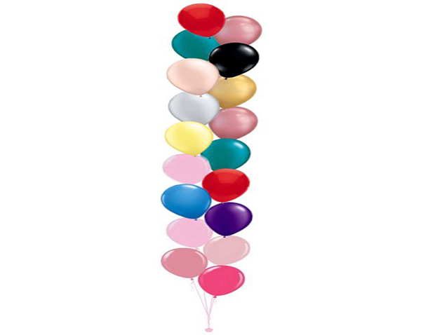 Plain Colour Helium Balloon Bouquests 18 Balloons