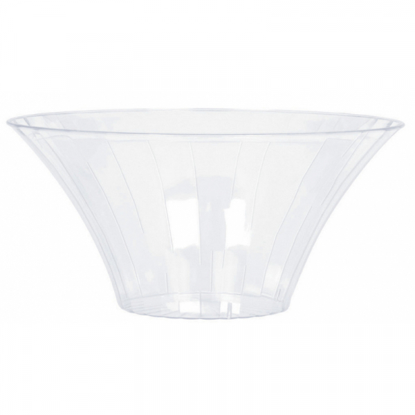 Flared Bowl Plastic Clear Medium 23cm