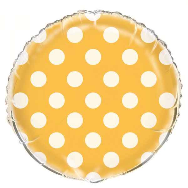 Polka Dots Sunflower Yellow Foil Balloon