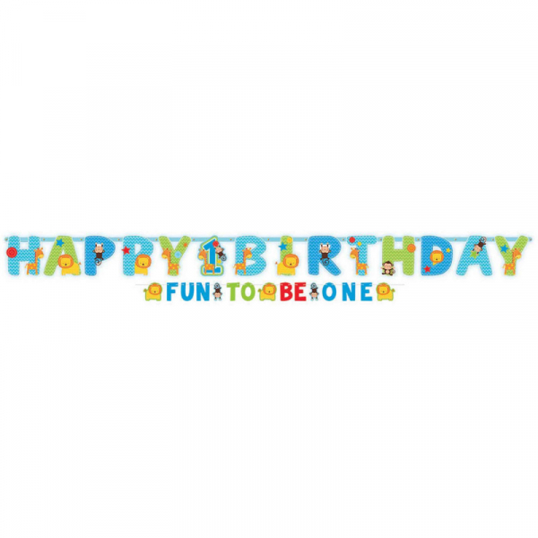One Wild Boy Letter Banner 2PK