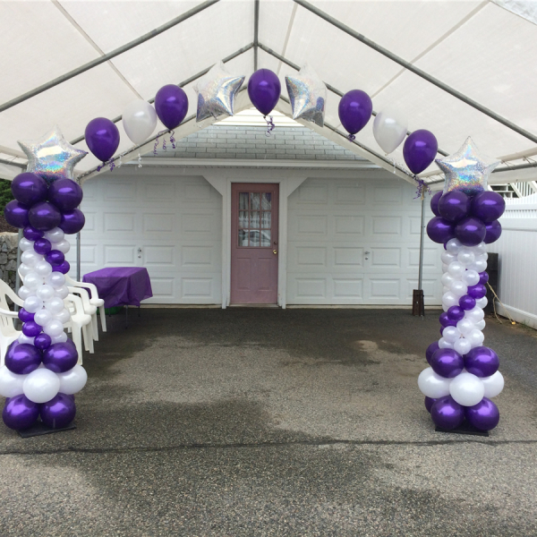 Column Arch with Stars Foil Balloon