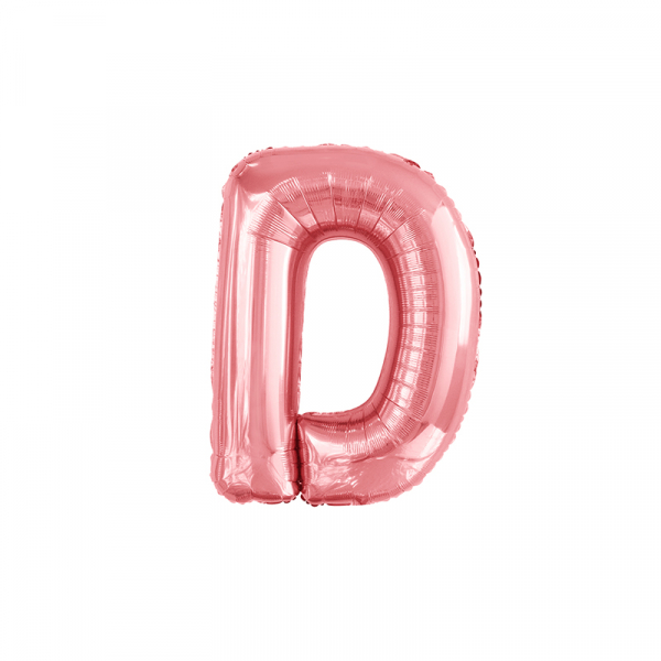 86cm 34 Inch Gaint Alphabet Letter Foil Balloon Rose Gold D Inflated with Helium