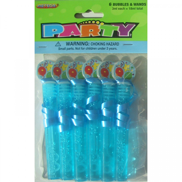 Bubbles & Wands Blue 6PK