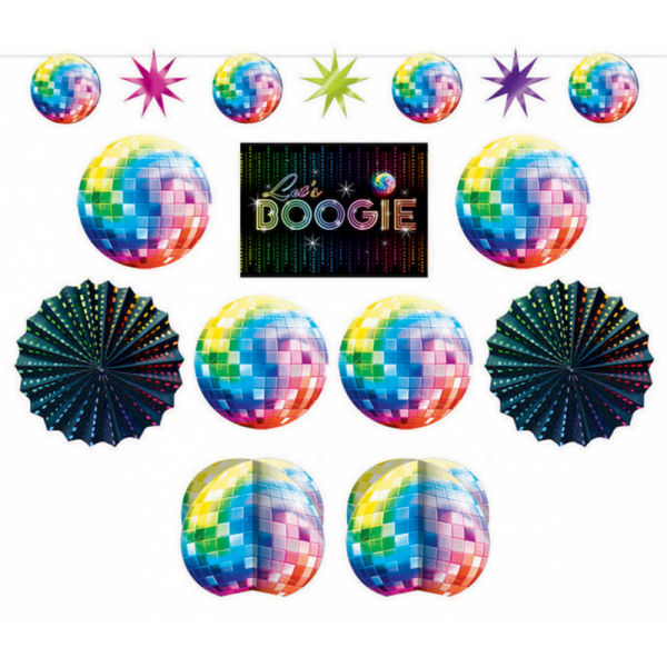 Disco Fever Room Decorations Kit 10PK