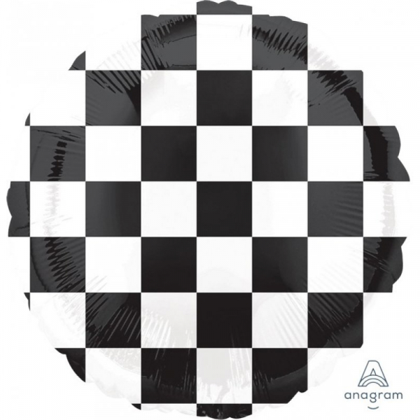 45cm Standard Foil Balloon Checkerboard