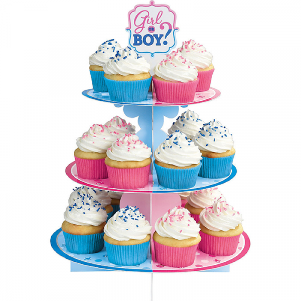 Girl or Boy? Treat Cupcake Stand Cardboard