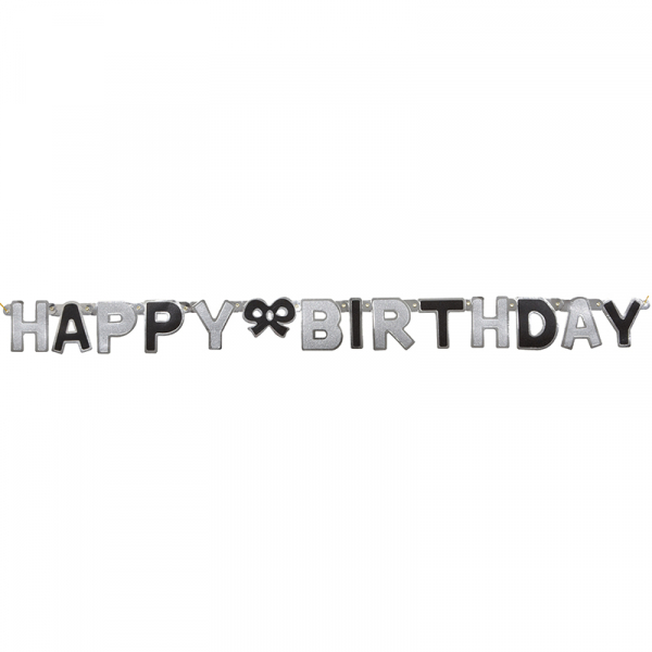 Glitz Birthday Black Jointed Banner