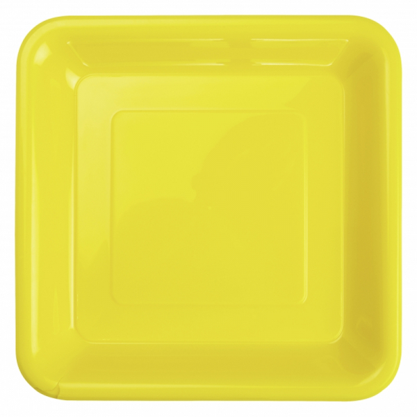 Five Star Square Banquet Plate 26cm Canary Yellow 20PK