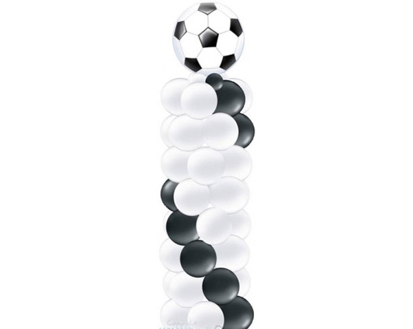 Balloon Column with Small Soccer Foil Balloon