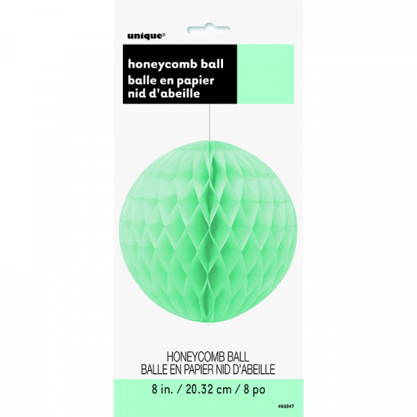 Hanging Honeycomb Ball 20cm Mint