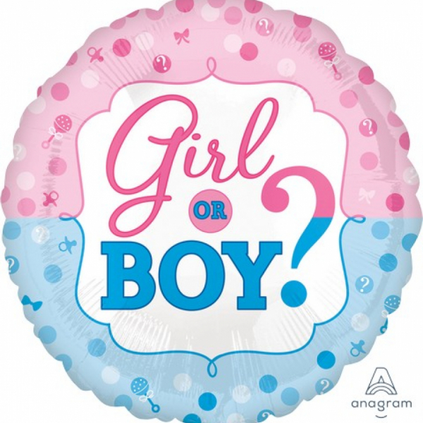 45cm Standard Foil Balloon Gender Reveal Girl or Boy ?