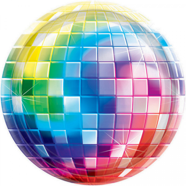 Disco Fever 26cm Round Plates 8PK