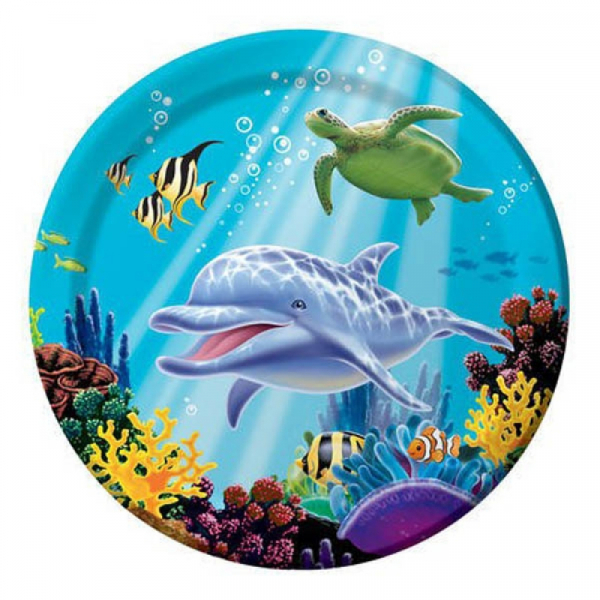 Ocean Party Dinner Plates 8PK