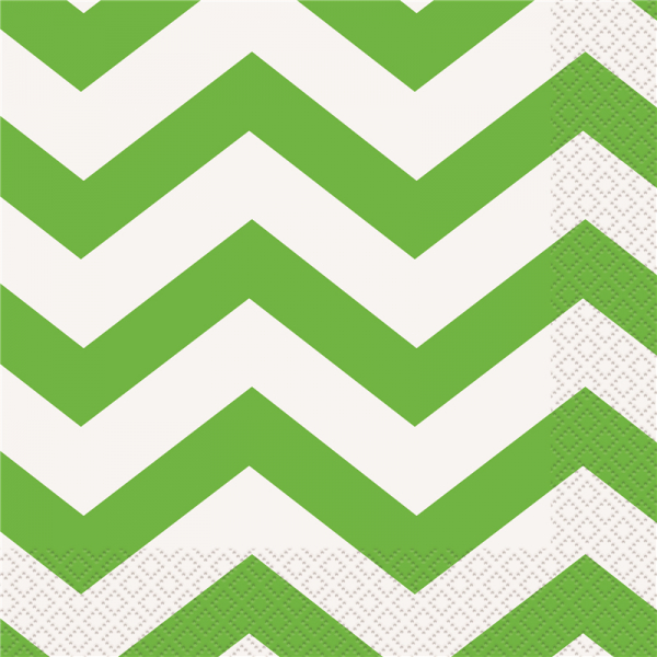 Chevron Luncheon Napkins Lime Green 16PK