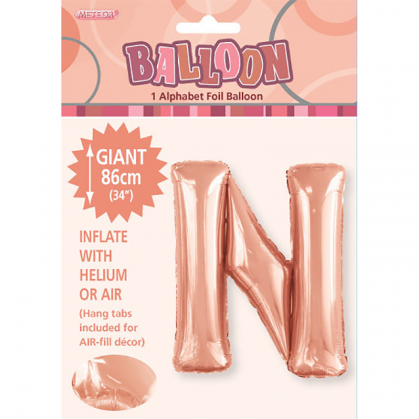 86cm 34 Inch Gaint Alphabet Letter Foil Balloon Rose Gold N