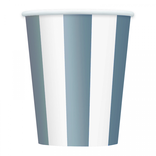 Stripes Silver Cups 6PK