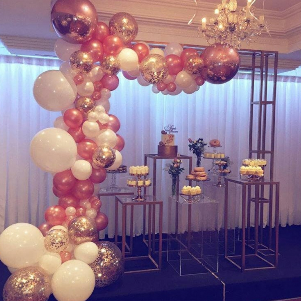 Organic Half Arch ( with Confetti Balloon & Foil Ball Balloon)