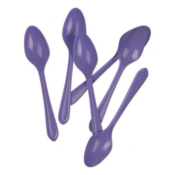 Five Star Dessert Spoon Lilac 20PK