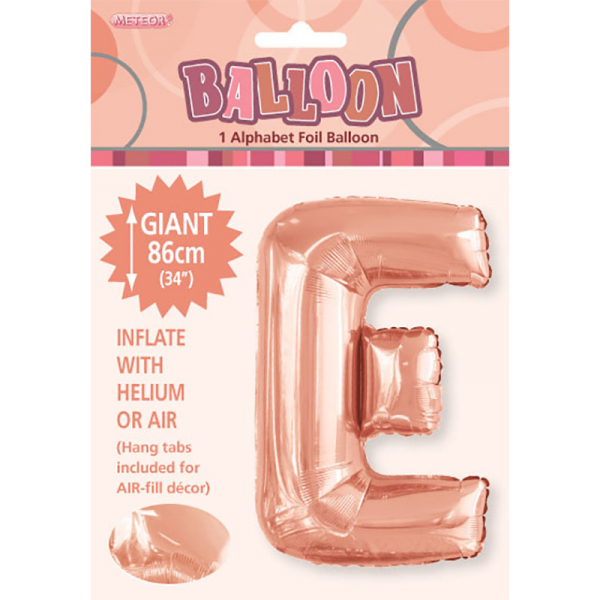 86cm 34 Inch Gaint Alphabet Letter Foil Balloon Rose Gold E