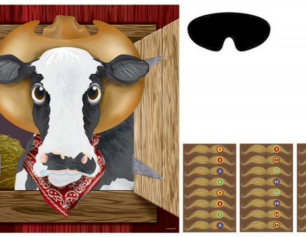 Pin the Moustache on the Cowboy Game