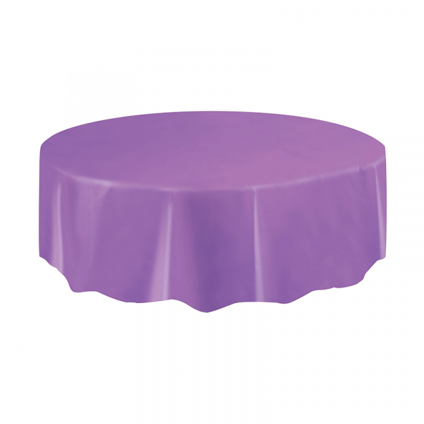 Round Plastic Tablecover Purple