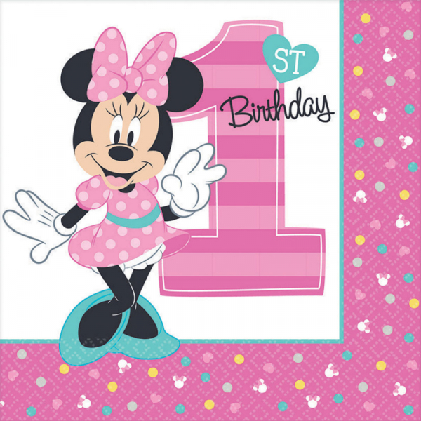 Minnie Fun To Be One Lunch Napkins 16PK